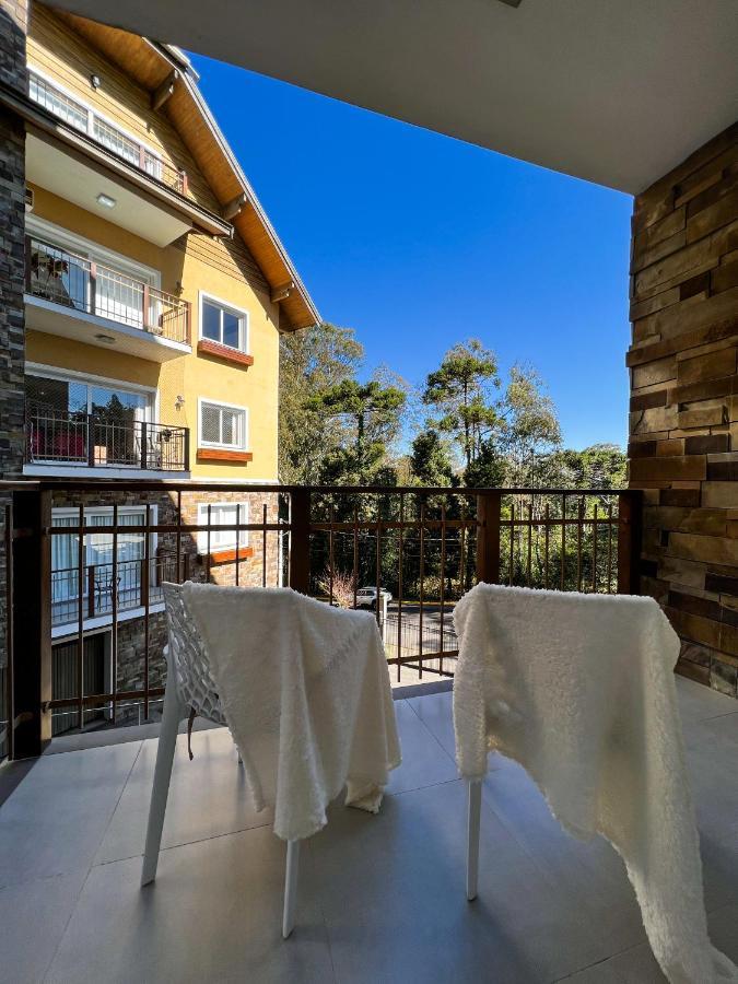 Apto Moderno Com Lareira, Piscina Aquecida E Infra Completo Em Gramado Exterior foto