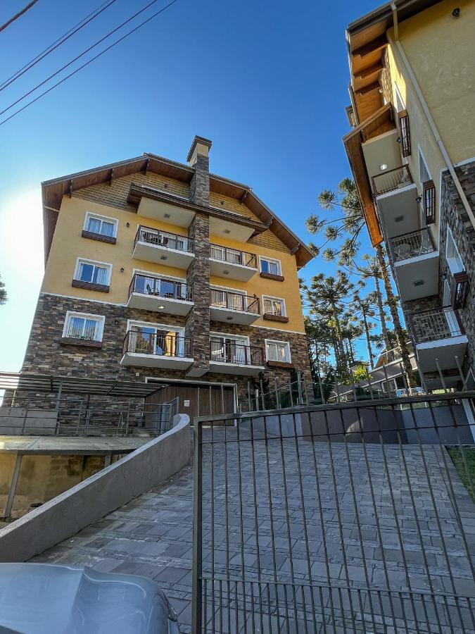 Apto Moderno Com Lareira, Piscina Aquecida E Infra Completo Em Gramado Exterior foto