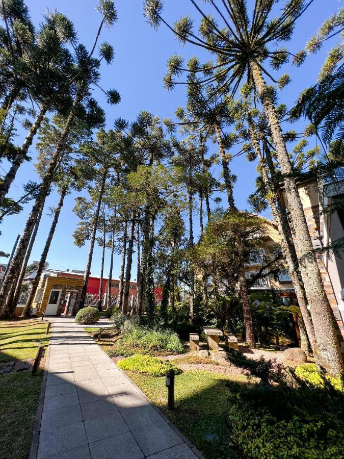 Apto Moderno Com Lareira, Piscina Aquecida E Infra Completo Em Gramado Exterior foto